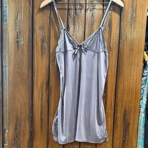 Sexy Gray Lace Trim nighty size large